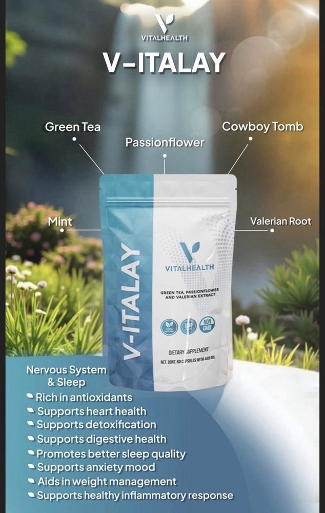 V-ITALAY BY VITALHEALTH is made with different natural relaxing herbs