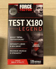 Force Factor Test X180 Legend ~ Test Booster Muscle Builder ~ 120 caps Exp 08/28