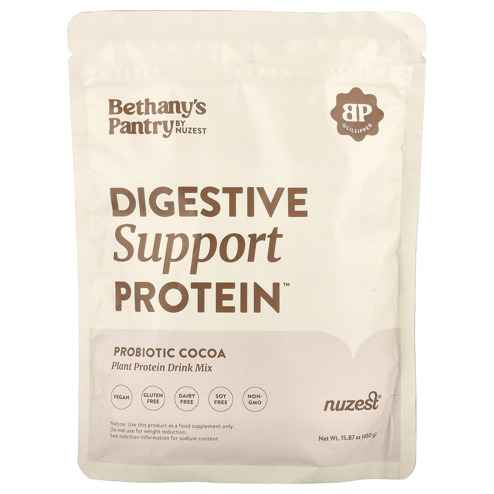 Bethany’s Pantry, Digestive Support Protein™, Probiotic Cocoa, 15.87 oz (450 g)