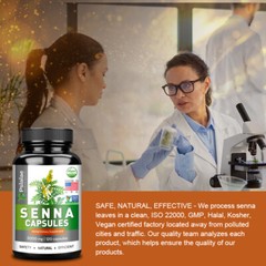 Senna Capsules 3000mg – Constipation Relief, Digestive Health, Detox Cleanse