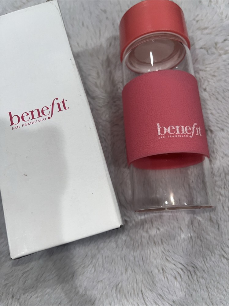 Benefit Makeup Glass Water Bottle