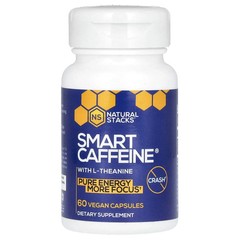 2 X Natural Stacks, Smart Caffeine With L-Theanine, 60 Vegan Capsules