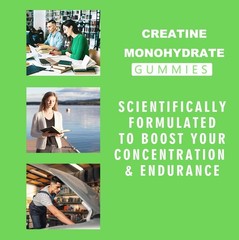 Natural Creatine Gummies – Focus & Endurance Boost, Sugar-Free & Gluten-Free,…