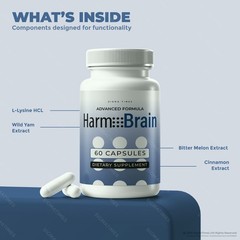 HarmoBrain Capsules – Harmo Brain Supplement for Memory, Focus & Energy – 2 Pack