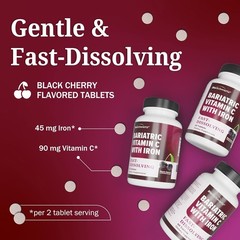 Bariatric Vitamin C & Iron Immune Support Supplement Gentle Dissolving Tablets
