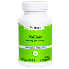 Vitacost Mullein – 660 mg – RESPIRATORY HEALTH – 100 Capsules – 5/2027