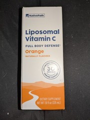NativePath Liposomal Vitamin C Amla Immune Support Orange Liquid 500mg 7.6oz
