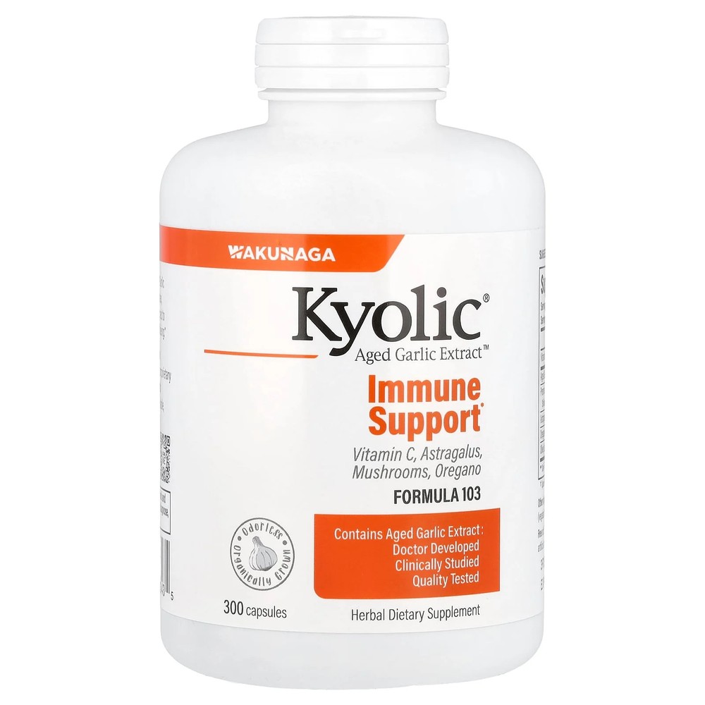 2 X Kyolic, Aged Garlic Extract�, Formula 103, 300 Capsules