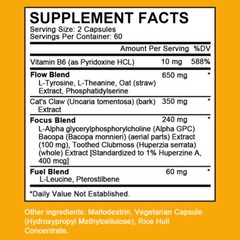 Brain Support Supplement – Support Healthy Brain Function Boost Focus 120 Caps