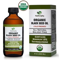 Black Seed Oil – 100% Pure Organic COLD PRESSED Cumin Nigella Sativa Unrefined