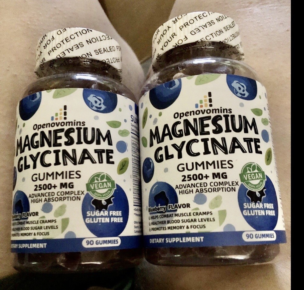 magnesium glycinate gummies ( 2bottles) Exp.10/2026