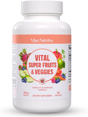 New Vital Super Fruits Veggies Daily Supplement Capsules Fast Shipping