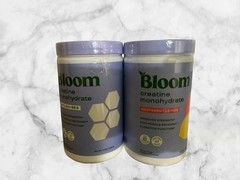 FOR 2 Bloom Creatine Monohydrate Dietary Supplement Rasp+Unflav Lemon 9 oz NEW