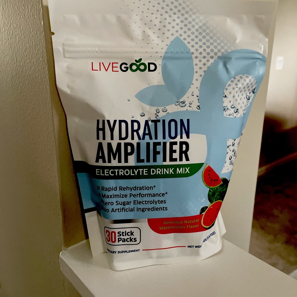 LiveGood Hydration Amplifier Electrolyte Drink Mix Rapid Results 30 Sticks