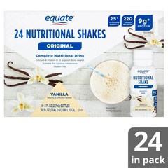 Equate Original Meal Replacement Nutritional Shakes, Vanilla, 8 Fl Oz, 24 Count