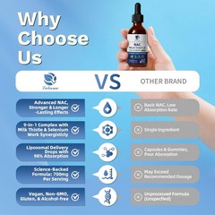 Liposomal Liquid NAC Supplement N-Acetyl Cysteine Drops, N Acetyl Cysteine 500mg