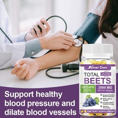 Organic Beet Root 2060 mg Strength 20:1 Extract, 120 Vegan Capsules, Kosher