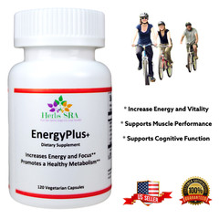 ENERGY PLUS 120 Capsules, Increase Energy Natural, Biomedical Formula, Spirulina
