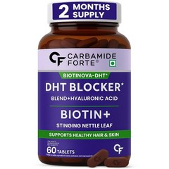Carbamide Forte DHT Blocker with Biotin (60 Tablets) Supports Hair Growth