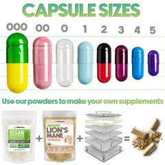 Capsules Express- Size 3 Gold Empty Gelatin Capsules Gelcap Kosher Caps Pill Gel