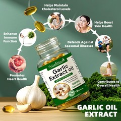 Odorless Garlic Extract Capsules 120ct – 500:1 Concentrate for Heart & Immune