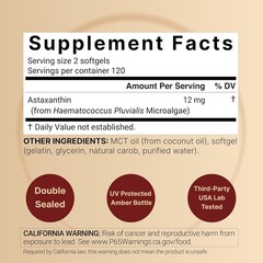 Maximum Strength Astaxanthin 12mg Softgels – 240 Count for Eye Health & Vitality