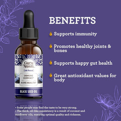 Black Seed Oil, Cold-Pressed Nigella Sativa – Rich in Vitamin D3 5000 Units, …