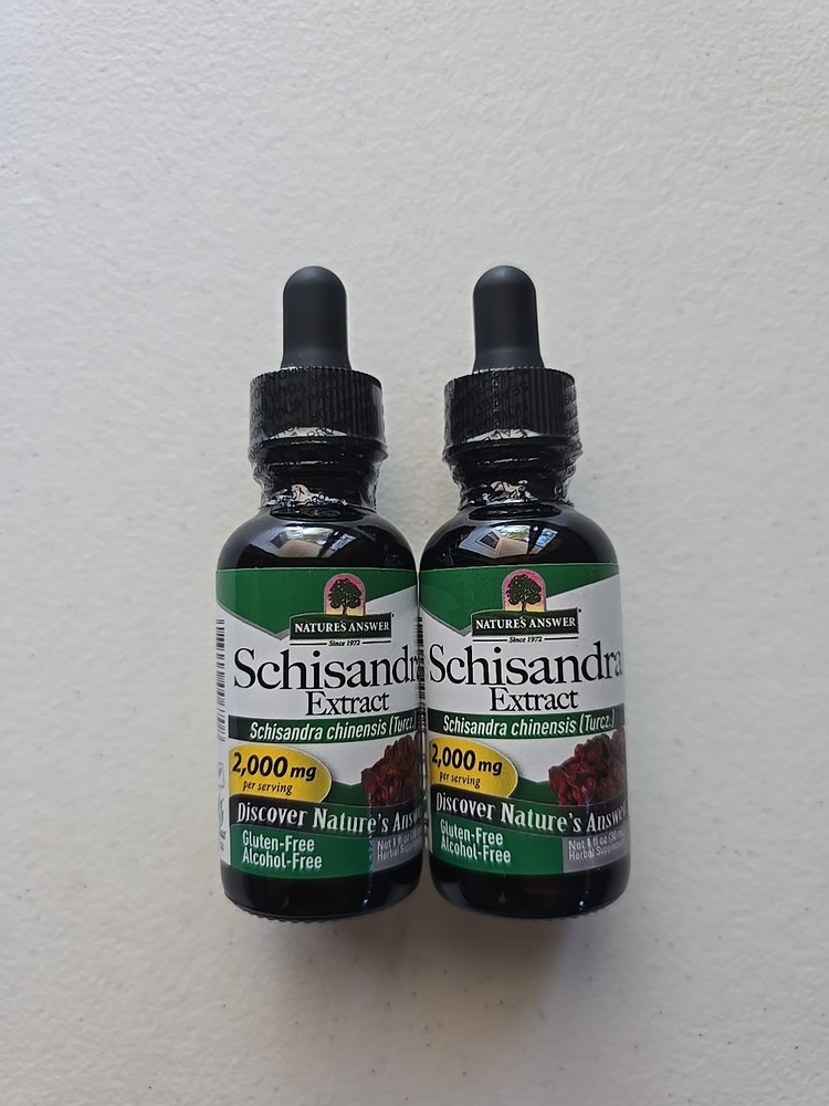 2 Pack-Nature’s Answer Schisandra Berry Alcohol Free Gluten Free Stress Exp 1/28