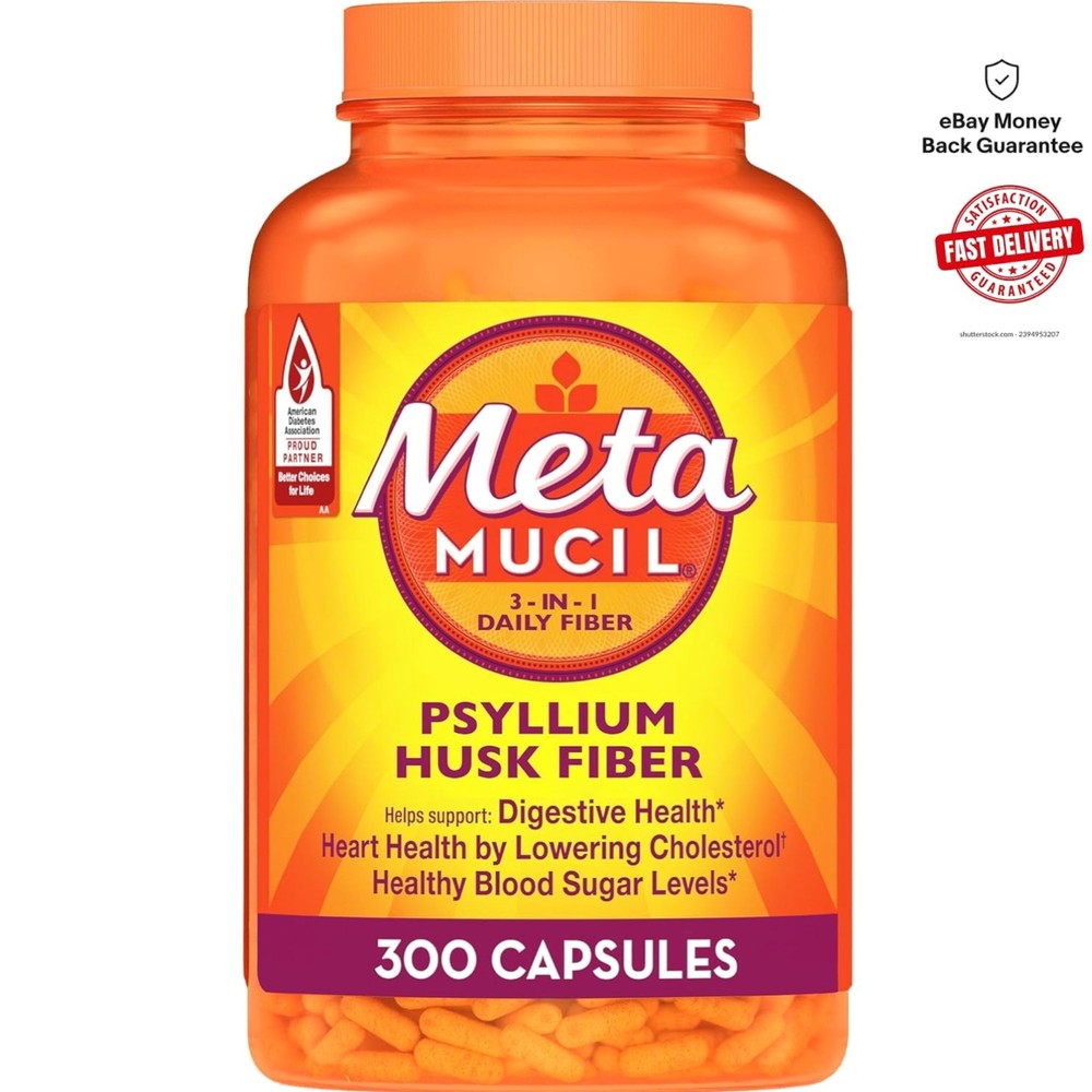 Psyllium Husk Capsules – 300 Plant-Based Capsules for Digestive Wellness