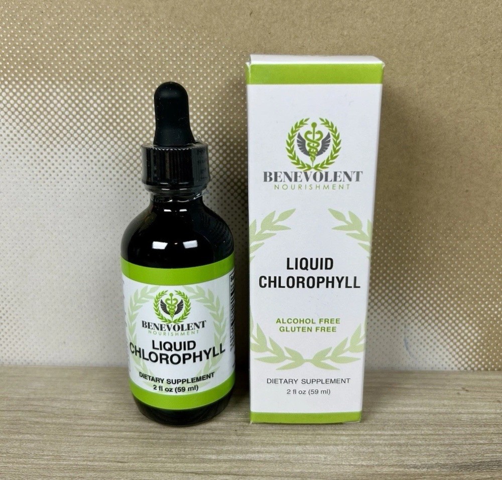 Benevolent Liquid Chlorophyll Herbal Supplement – 2 oz | Expiration 04/2027