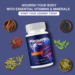 (5 Pack) Memory Lift Max Supplement, MemoryLift Nootropic Pills (300 Capsules)
