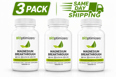 Set 3 BiOptimizers 60 Breakthrough Magnesium Capsules 7 Forms High Absorption