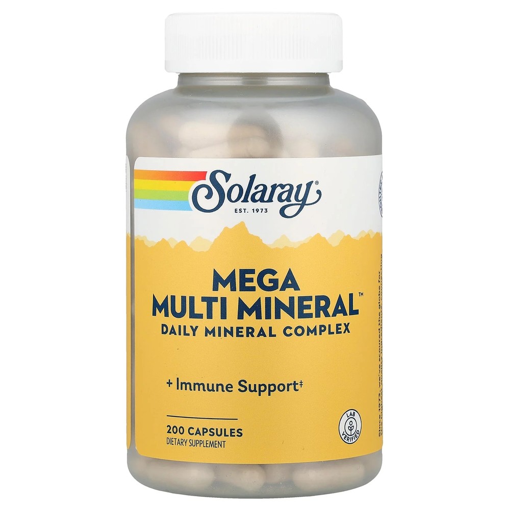 2 X Solaray, Mega Multi Mineral�, 200 Capsules
