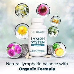 Lymphatic Supplement Reduces Swelling Support Lymphatic 60 Capsule Immune System