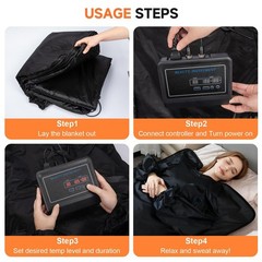 Sauna Blanket with Arm Sleeves for Home Use, Portable Design for Relaxation a…