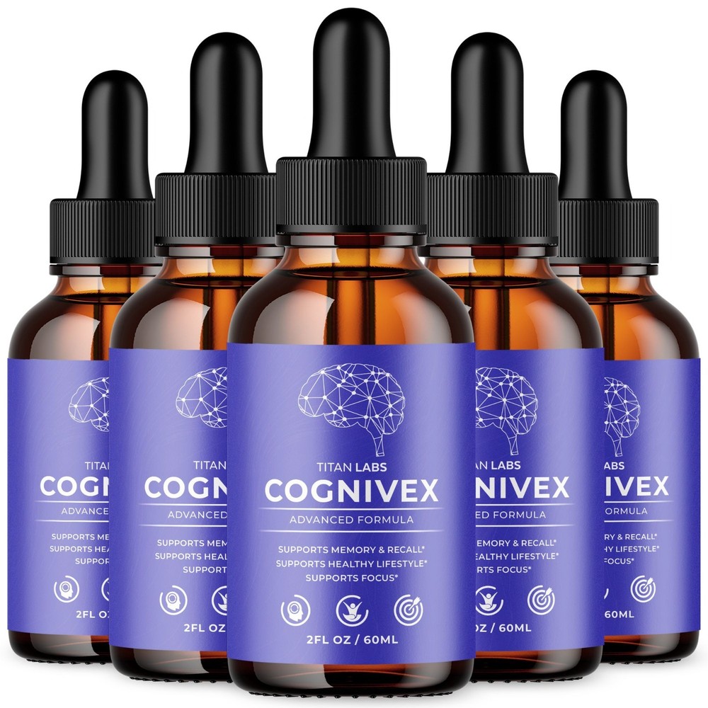 (5 Pack) Cognivex Nootropic Brain Health Support Drops Cogni Vex 150 Servings