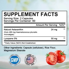 Astaxanthin Powerful Antioxidant Support 24mg Support Cardiovascular Health