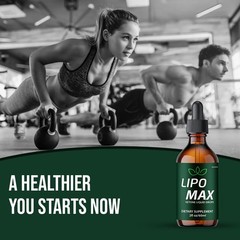 Lipo Max Liquid Supplement, All Natural Max Strength, LipoMax Drops (5 Pack)
