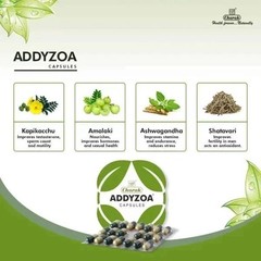 Charak Addyzoa Capsules 5 Strips (100 Capsules) | Herbal Reproductive Wellness