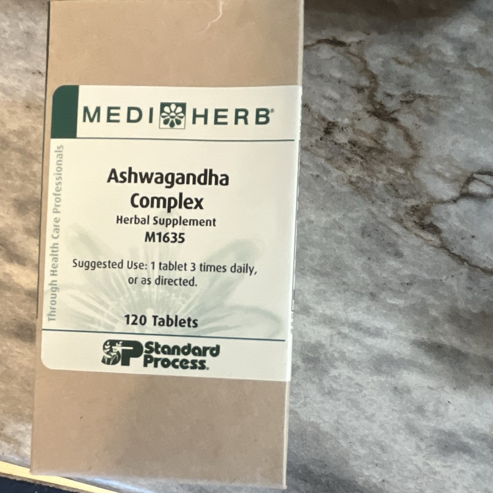 MediHerb Ashwagandha Complex Herbal Supplement 120 Tablets M1635 Exp 06-01-2028