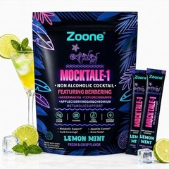 Zoone Lemon Mint Powder 30 Packets Zero Alcohol No Added Sugar Exp 04/2028
