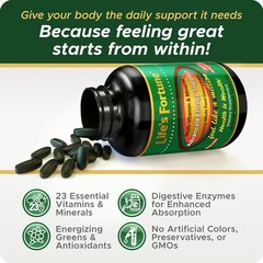 Life’s Fortune Multivitamin All Natural Energy Source Supplying Whole Food Co…