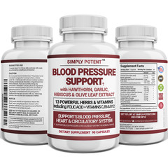 Simply Potent Blood Pressure Support Vitamins – 90 Capsules