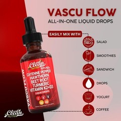 Cayenne Pepper Supplement Liquid Drops + Hawthorn Berry, Vitamin D3 K2 Organic B