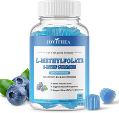 L-Methylfolate 15Mg Gummies with Methyl B12, Folate 5-MTHF Supplement for Moo…