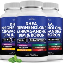 NEW AGE DHEA Supplement – Pregnenolone for Men & Women 60 Count (Pack of 3)