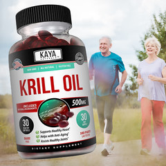 (2 Pack) Krill Oil, EPA, DHA, with Astaxanthin, Joint Function