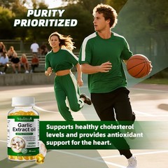 Odorless Garlic Extract Capsules 120ct – 500:1 Concentrate for Heart & Immune