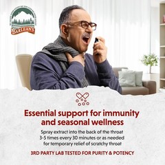 Barlean’s Fresh Olive Leaf Complex, Throat Spray, Soothing Peppermint Flavor
