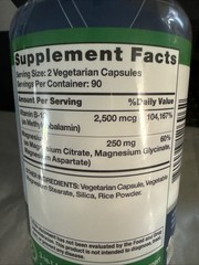Nature’s Truth Magnesium BLEND Citrate & GLYCINATE-VIT B-12–180 Count Exp-11/28